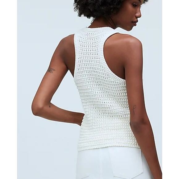 Madewell Crochet-Knit Crewneck Sweater Tank Size XS NWT - Picture 4 of 6
